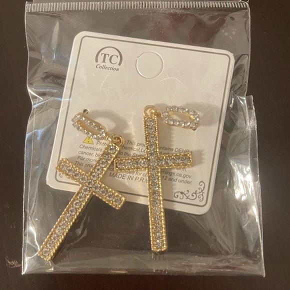 Jewelry - Crystal Cross Earrings